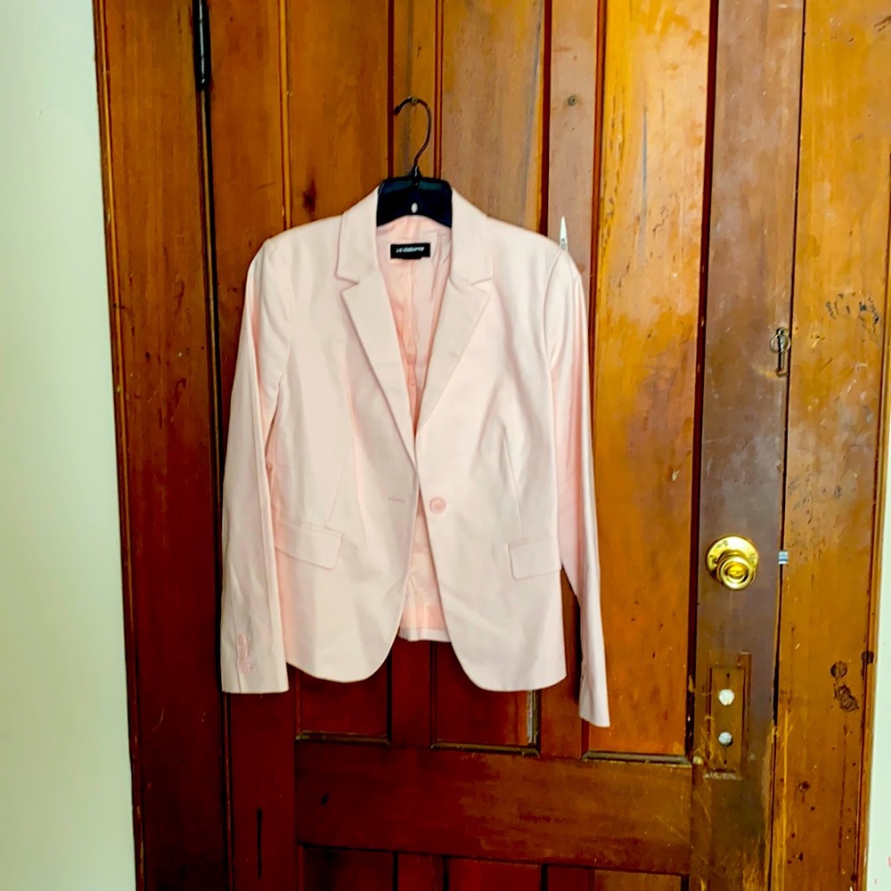 Blush pink skirt suit set